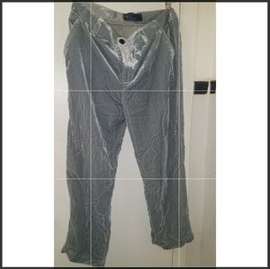 Velvet boot cut pants